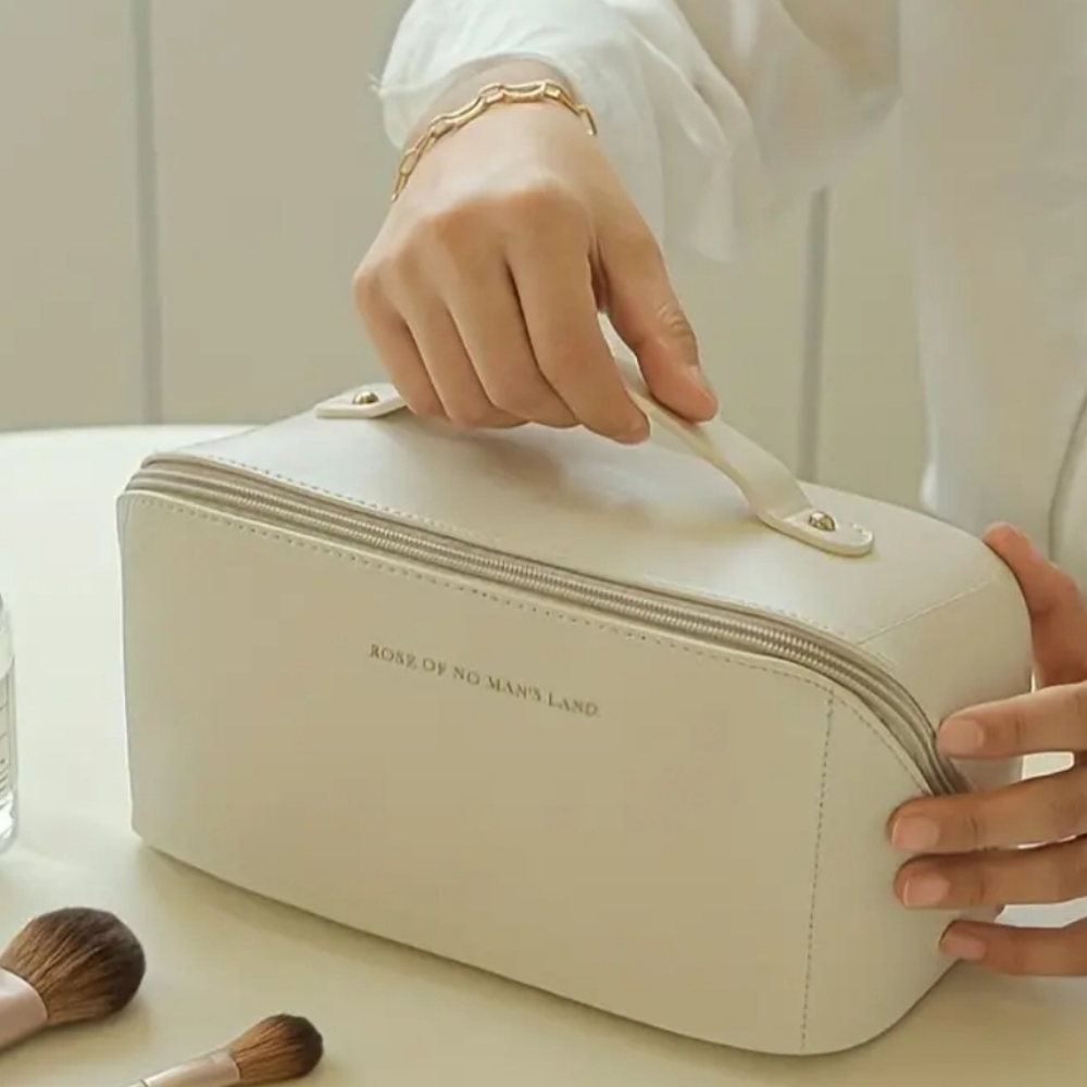 Beige Cosmetic Bag